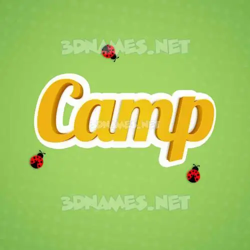 camp in Ladybugs style - 3D name wallpaper camp in Ladybugs style - 3D name wallpaper
