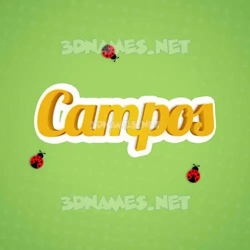 campos in Ladybugs style - 3D name wallpaper campos in Ladybugs style - 3D name wallpaper