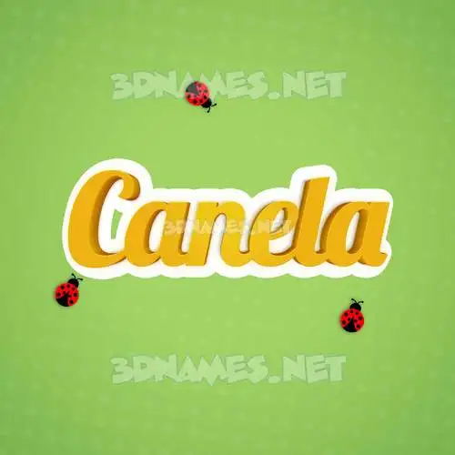 canela in Ladybugs style - 3D name wallpaper