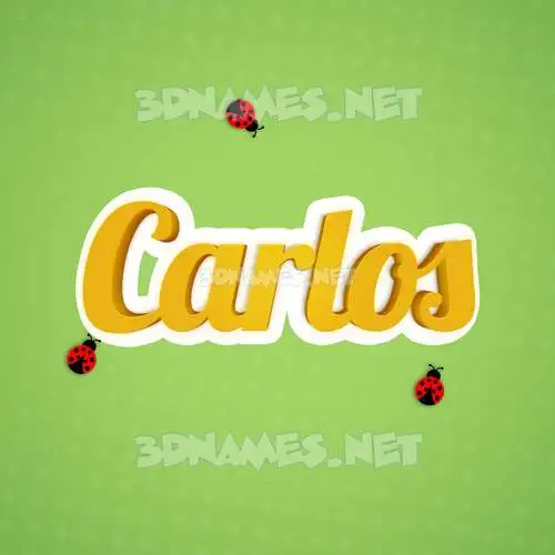 carlos in Ladybugs style - 3D name wallpaper carlos in Ladybugs style - 3D name wallpaper