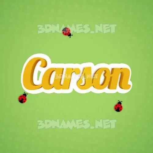 carson in Ladybugs style - 3D name wallpaper