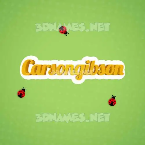 carsongibson in Ladybugs style - 3D name wallpaper carsongibson in Ladybugs style - 3D name wallpaper