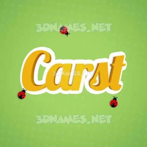 carst in Ladybugs style - 3D name wallpaper