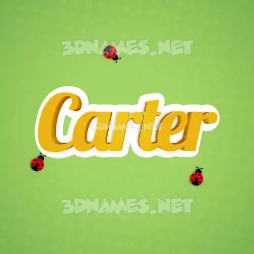 carter in Ladybugs style - 3D name wallpaper carter in Ladybugs style - 3D name wallpaper