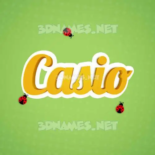 casio in Ladybugs style - 3D name wallpaper