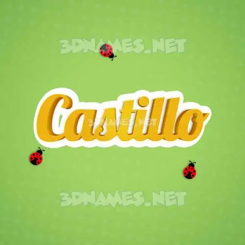 castillo in Ladybugs style - 3D name wallpaper castillo in Ladybugs style - 3D name wallpaper