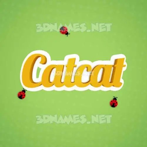 catcat in Ladybugs style - 3D name wallpaper catcat in Ladybugs style - 3D name wallpaper