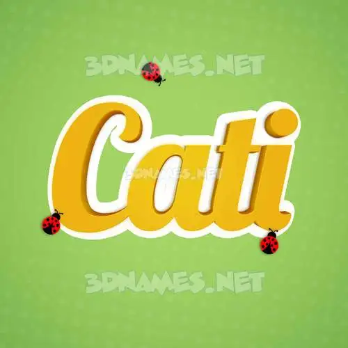 cati in Ladybugs style - 3D name wallpaper cati in Ladybugs style - 3D name wallpaper