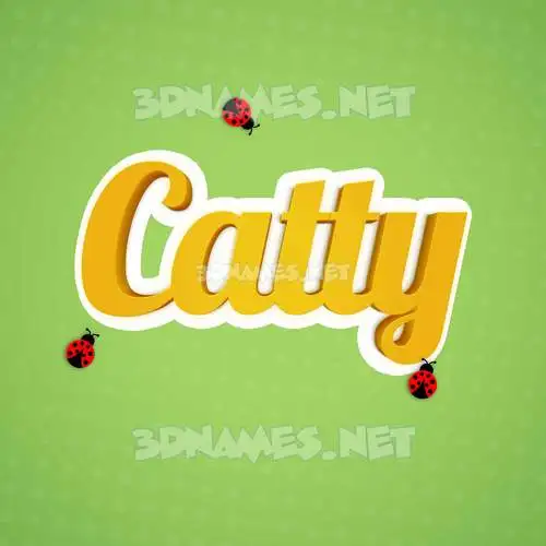 catty in Ladybugs style - 3D name wallpaper catty in Ladybugs style - 3D name wallpaper