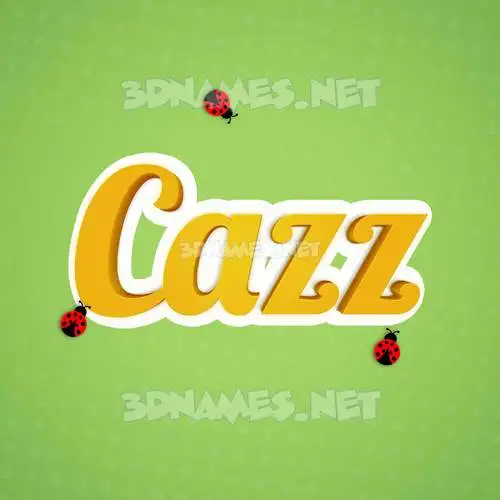 cazz in Ladybugs style - 3D name wallpaper cazz in Ladybugs style - 3D name wallpaper