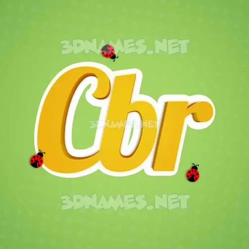 cbr in Ladybugs style - 3D name wallpaper cbr in Ladybugs style - 3D name wallpaper