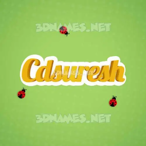 cdsuresh in Ladybugs style - 3D name wallpaper