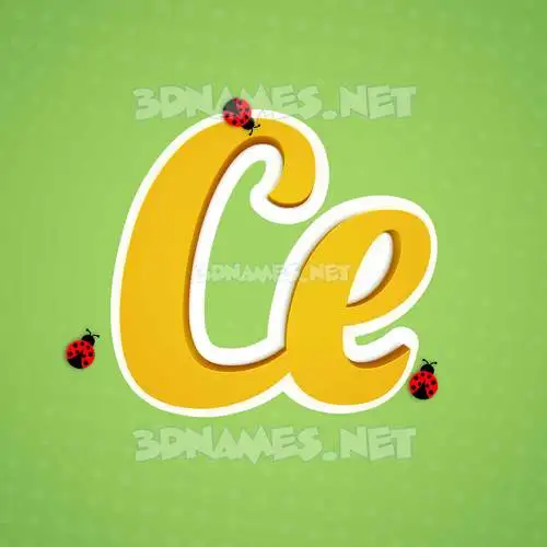 ce in Ladybugs style - 3D name wallpaper ce in Ladybugs style - 3D name wallpaper