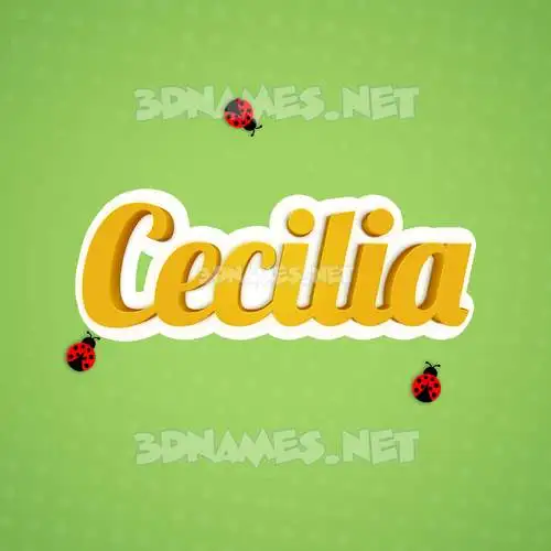 cecilia in Ladybugs style - 3D name wallpaper