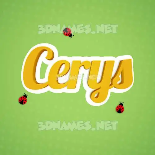 cerys in Ladybugs style - 3D name wallpaper