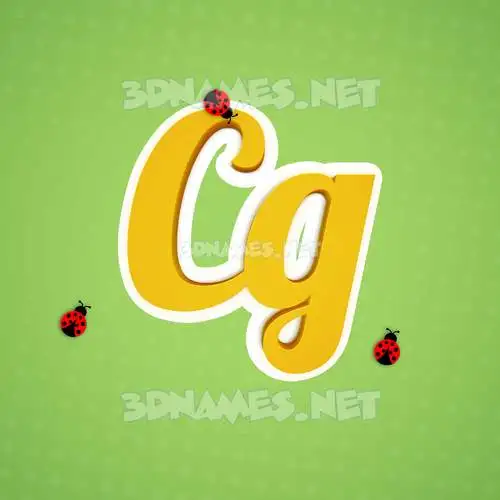 cg in Ladybugs style - 3D name wallpaper