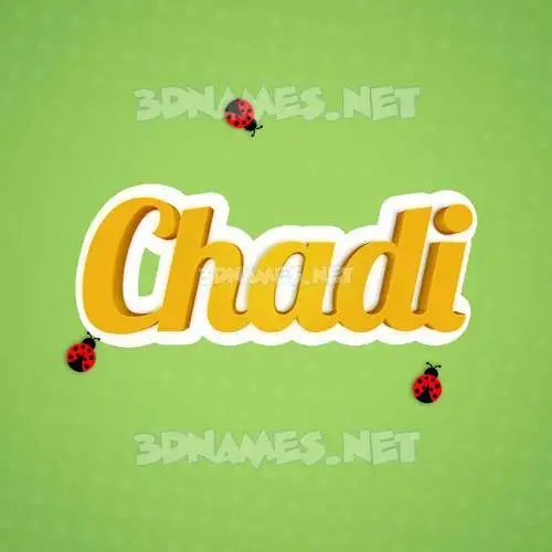 chadi in Ladybugs style - 3D name wallpaper