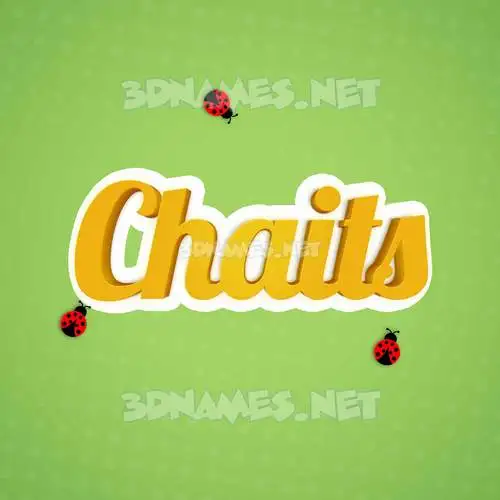 chaits in Ladybugs style - 3D name wallpaper chaits in Ladybugs style - 3D name wallpaper