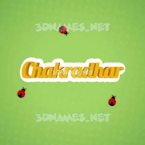 chakradhar in Ladybugs style - 3D name wallpaper