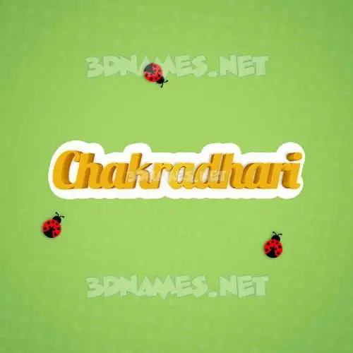chakradhari in Ladybugs style - 3D name wallpaper