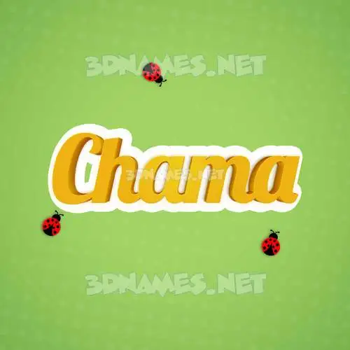 chama in Ladybugs style - 3D name wallpaper