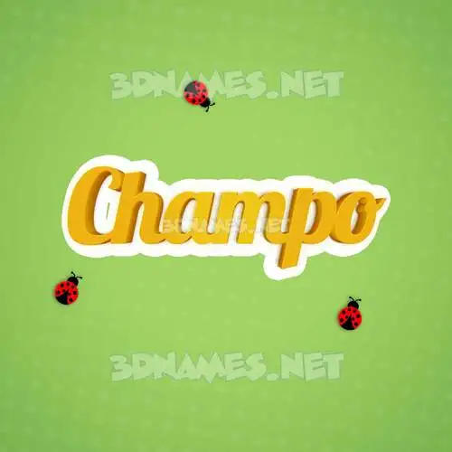 champo in Ladybugs style - 3D name wallpaper champo in Ladybugs style - 3D name wallpaper