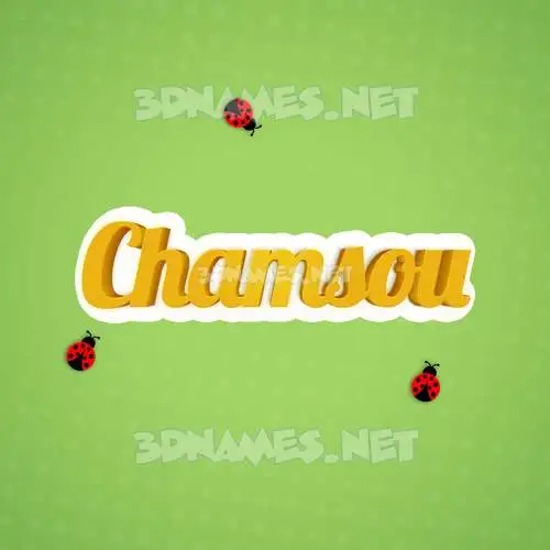 chamsou in Ladybugs style - 3D name wallpaper chamsou in Ladybugs style - 3D name wallpaper