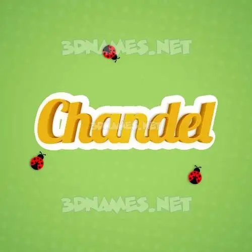 chandel in Ladybugs style - 3D name wallpaper