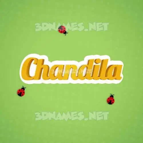 chandila in Ladybugs style - 3D name wallpaper