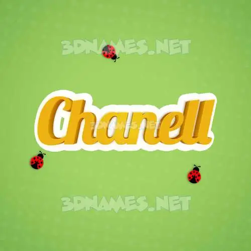 chanell in Ladybugs style - 3D name wallpaper chanell in Ladybugs style - 3D name wallpaper