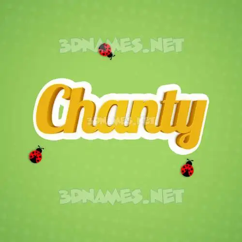 chanty in Ladybugs style - 3D name wallpaper chanty in Ladybugs style - 3D name wallpaper