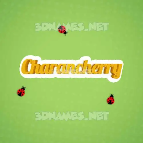 charancherry in Ladybugs style - 3D name wallpaper