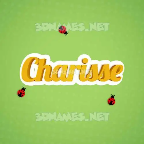 charisse in Ladybugs style - 3D name wallpaper