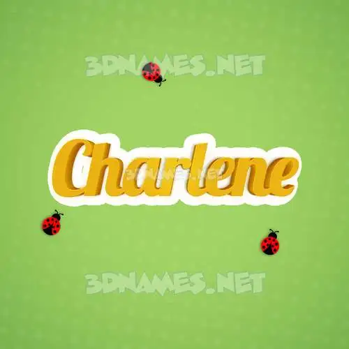 charlene in Ladybugs style - 3D name wallpaper