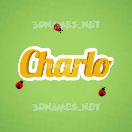 charlo in Ladybugs style - 3D name wallpaper
