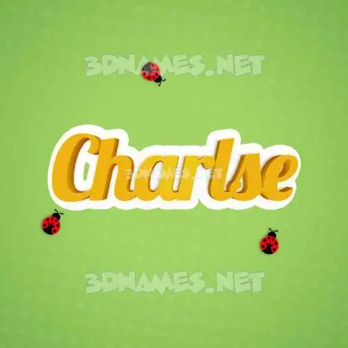 charlse in Ladybugs style - 3D name wallpaper