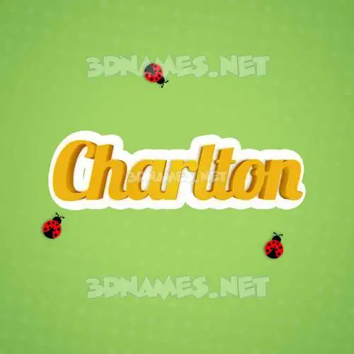 charlton in Ladybugs style - 3D name wallpaper