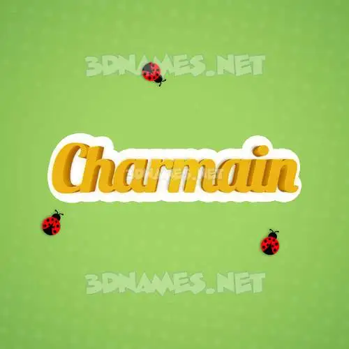 charmain in Ladybugs style - 3D name wallpaper