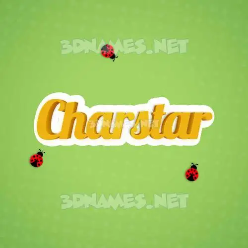 charstar in Ladybugs style - 3D name wallpaper