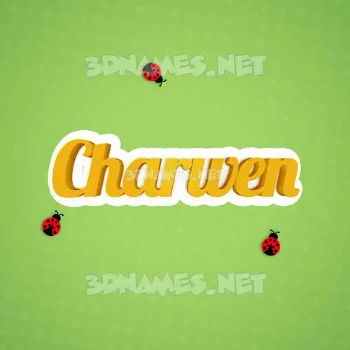 charwen in Ladybugs style - 3D name wallpaper charwen in Ladybugs style - 3D name wallpaper