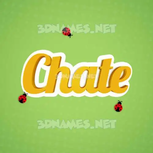 chate in Ladybugs style - 3D name wallpaper chate in Ladybugs style - 3D name wallpaper