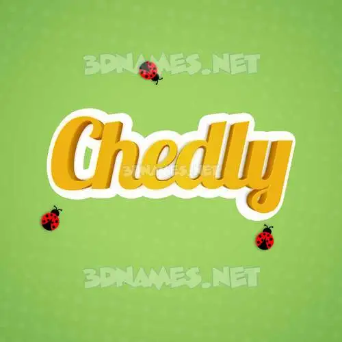 chedly in Ladybugs style - 3D name wallpaper chedly in Ladybugs style - 3D name wallpaper