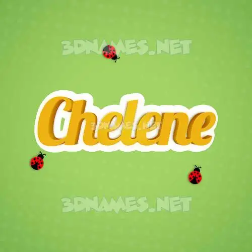 chelene in Ladybugs style - 3D name wallpaper