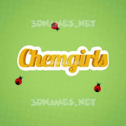 chemgirls in Ladybugs style - 3D name wallpaper