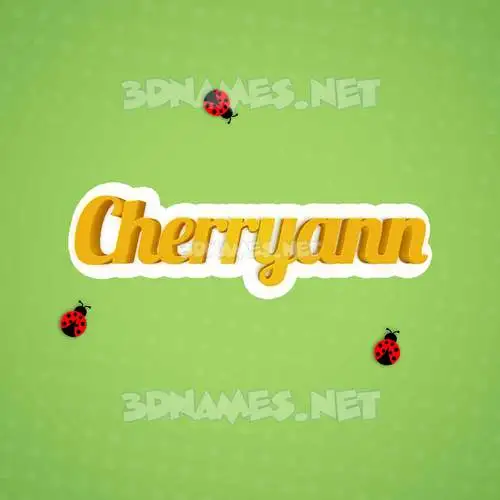 cherryann in Ladybugs style - 3D name wallpaper cherryann in Ladybugs style - 3D name wallpaper