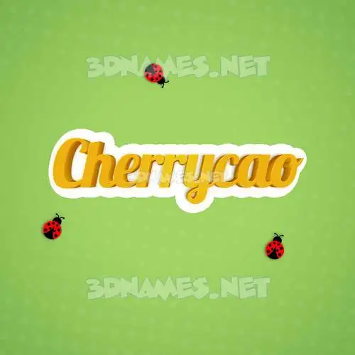 cherrycao in Ladybugs style - 3D name wallpaper