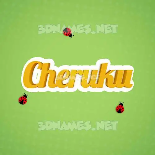 cheruku in Ladybugs style - 3D name wallpaper