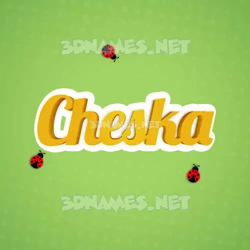 cheska in Ladybugs style - 3D name wallpaper cheska in Ladybugs style - 3D name wallpaper