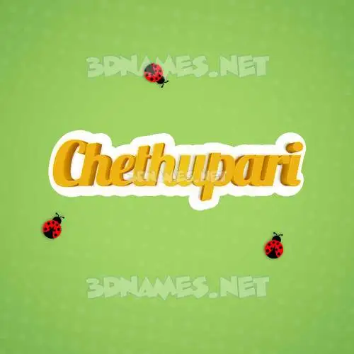 chethupari in Ladybugs style - 3D name wallpaper