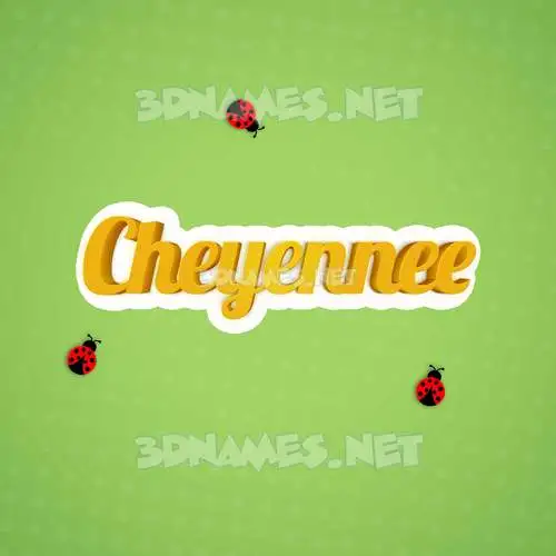 cheyennee in Ladybugs style - 3D name wallpaper